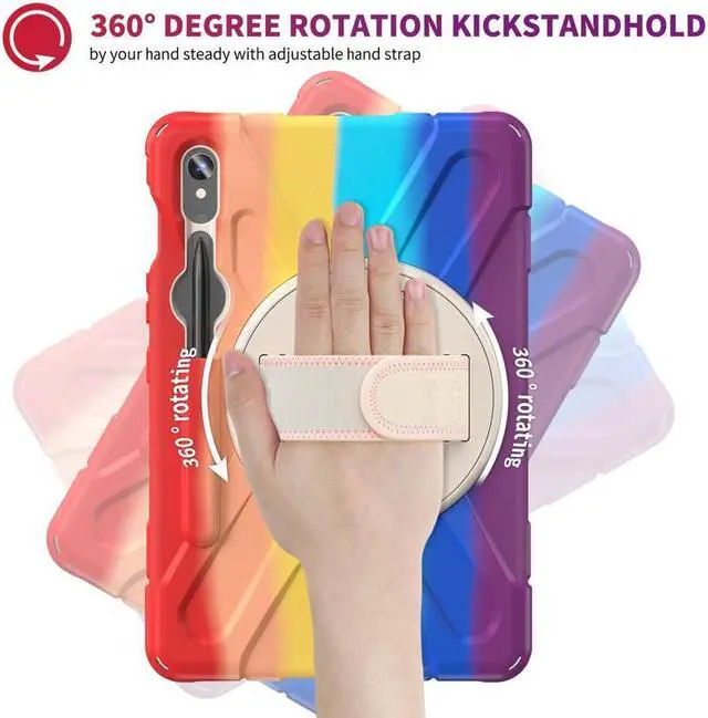 Alt view image 4 of 7 - Case for Samsung Galaxy Tab S9 11 inch 2023 / S9 FE 10.9" / S10 FE 10.9 Inch/S8 11" /S7 11 inch 2020 Case with Pen Holder Shockproof Cover with Rotatable Stand, Hand/Shoulder Strap
