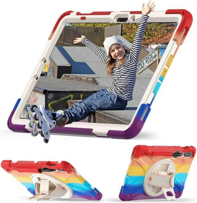 Alt view image 5 of 7 - Case for Samsung Galaxy Tab S9 11 inch 2023 / S9 FE 10.9" / S10 FE 10.9 Inch/S8 11" /S7 11 inch 2020 Case with Pen Holder Shockproof Cover with Rotatable Stand, Hand/Shoulder Strap