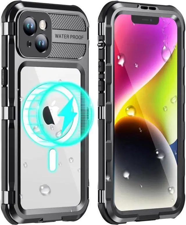 Main image of BONAEVER Waterproof Case for iPhone 15 Plus 6.7 inch Built-in Screen Protector [IP68 Water Proof] [14FT Military Grade Shockproof] Metal Aluminum Protective Drop Protection Cover for iPhone 15 Plus