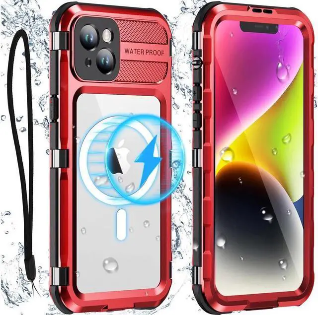 Main image of BONAEVER Waterproof Case for iPhone 15 6.1 inch Built-in [Screen Protector] [IP68 Water Proof] [14FT Military Grade Shockproof] Metal Aluminum Protective Drop Protection Cover for iPhone 15 6.1"