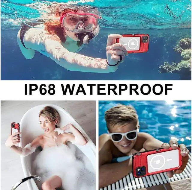 Alt view image 7 of 7 - BONAEVER Waterproof Case for iPhone 15 6.1 inch Built-in [Screen Protector] [IP68 Water Proof] [14FT Military Grade Shockproof] Metal Aluminum Protective Drop Protection Cover for iPhone 15 6.1"
