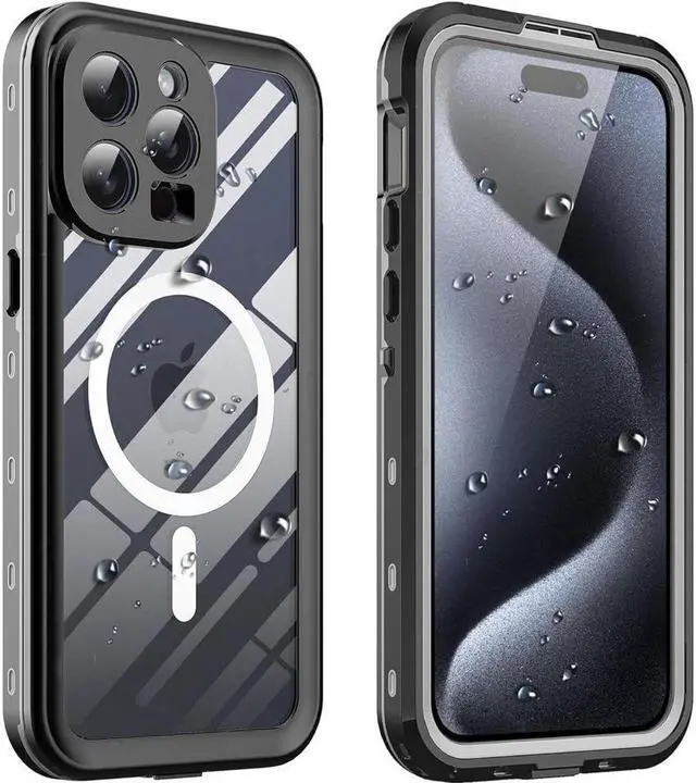 Main image of for iPhone 15 Pro 6.1 inch Waterproof Case Magnetic, [Compatible with MagSafe][with Screen Protector][IP68 Underwater][15FT Military Dropproof][Dustproof] Phone Cover for iPhone 15 Pro 6.1" Red