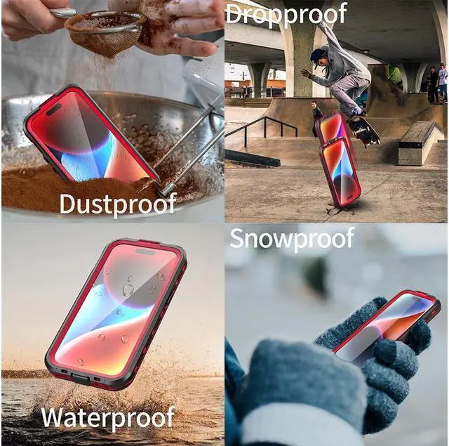 Alt view image 2 of 7 - BONAEVER for iPhone 15 6.1 inch Waterproof Case Magnetic [Compatible with MagSafe][with Screen Protector][IP68 Underwater][15FT Military Dropproof][Du Standproof] Phone Cover for iPhone 15 6.1" Blue