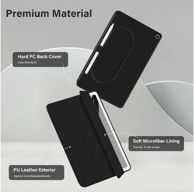 Alt view image 4 of 7 - BONAEVER for Google Pixel 2023 Case 11 inch Ultra Slim PU Leather TPU Back Shell Foldable Stand and Drop-Shockproof Case Cover Google Pixel Compatible with Charging Speaker