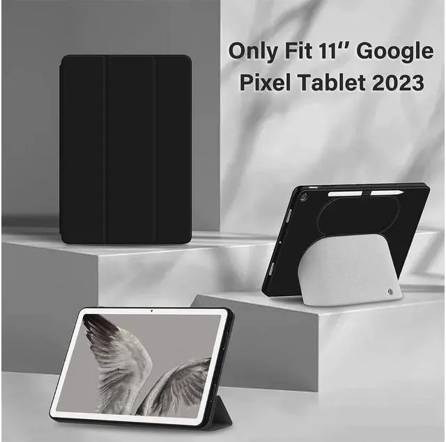 Alt view image 3 of 7 - BONAEVER for Google Pixel 2023 Case 11 inch Ultra Slim PU Leather TPU Back Shell Foldable Stand and Drop-Shockproof Case Cover Google Pixel Compatible with Charging Speaker