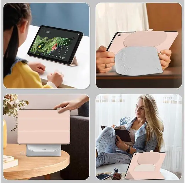 Alt view image 2 of 7 - BONAEVER for Google Pixel 2023 Case 11 inch Ultra Slim PU Leather TPU Back Shell Foldable Stand and Drop-Shockproof Case Cover Google Pixel Compatible with Charging Speaker