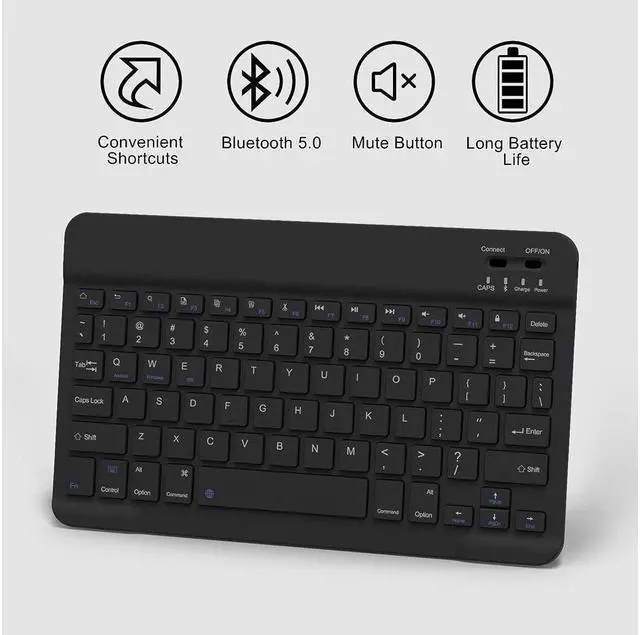 Alt view image 6 of 7 - BONAEVER Keyboard Case with Wireless Mouse Combo for Samsung Galaxy Tab S8 2022 / Tab S7 2020 11 inch Model SM-X700/X706/T870/T875/T876 Smart Folio Cover with Magnetic Wireless Keyboard Mice