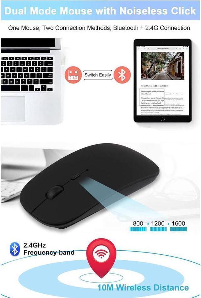 Alt view image 6 of 7 - BONAEVER Keyboard Case with Wireless Mouse Combo for Samsung Galaxy Tab S9 Plus 12.4 inch 2023 SM-X810 SM-X816B SM-X818U Smart Folio Cover with Magnetic Wireless Keyboard