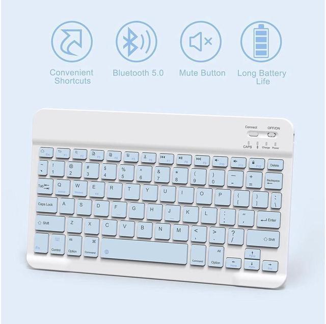 Alt view image 5 of 7 - BONAEVER Keyboard Case with Wireless Mouse Combo for Samsung Galaxy Tab S9 Plus 12.4 inch 2023 SM-X810 SM-X816B SM-X818U Smart Folio Cover with Magnetic Wireless Keyboard