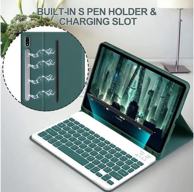 Alt view image 4 of 7 - BONAEVER Keyboard Case with Wireless Mouse Combo for Samsung Galaxy Tab S9 11 Inch 2023 Model SM-X710 SM-X716B SM-X718U Smart Folio Cover with Magnetic Wireless Bluetooth Keyboard