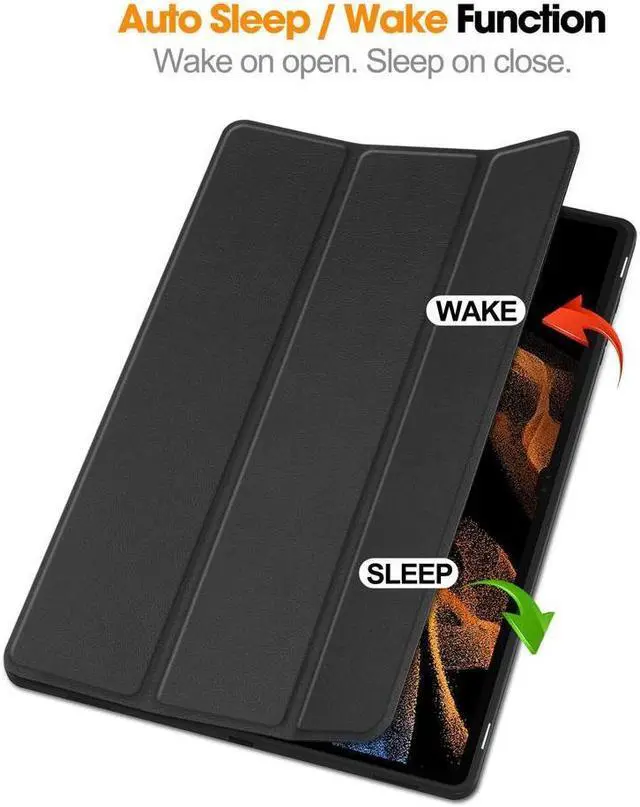 Alt view image 2 of 7 - BONAEVER Protective Case for Samsung Galaxy Tab S10 Ultra 2024/ S9 Ultra 2023/ S8 Ultra 2022 14.6 Inch Folio Slim Stand Cover with with Pencil Holder Stylus Pen