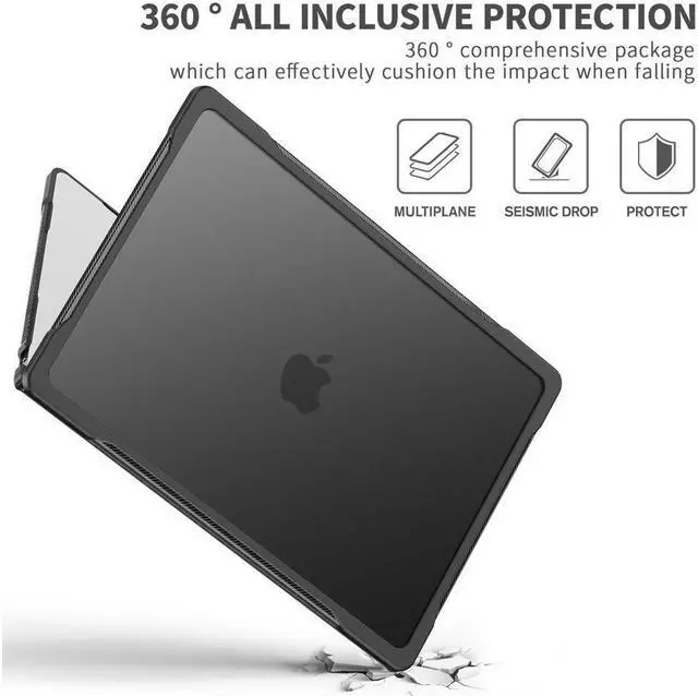 Alt view image 4 of 7 - BONAEVER For Macbook Air 15 inch Case 2025 2024 2023 A3241 M4 A3114 M3 A2941 M2 with Liquid Retina Display Touch ID Rugged Hard Shockproof Cover with Stand and Keyboard Skin Type C Adapter