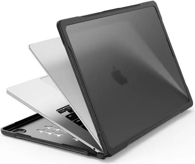 Alt view image 2 of 7 - BONAEVER For Macbook Air 15 inch Case 2025 2024 2023 A3241 M4 A3114 M3 A2941 M2 with Liquid Retina Display Touch ID Rugged Hard Shockproof Cover with Stand and Keyboard Skin Type C Adapter