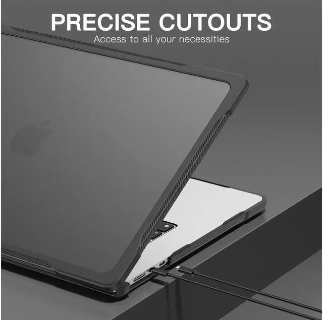 Alt view image 3 of 7 - BONAEVER For Macbook Air 15 inch Case 2025 2024 2023 A3241 M4 A3114 M3 A2941 M2 with Liquid Retina Display Touch ID Rugged Hard Shockproof Cover with Stand and Keyboard Skin Type C Adapter
