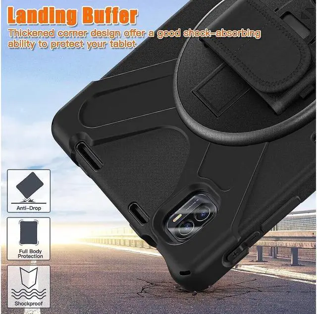 Alt view image 2 of 7 - BONAEVER Protective Case for Xiaomi Mi Pad 5 / Mi Pad 5 Pro 11 inch 2021 with Pencil Holder & Stand and Portable ShockProof Cover with Rotatable Handle Shoulder Strap Stylus Pen