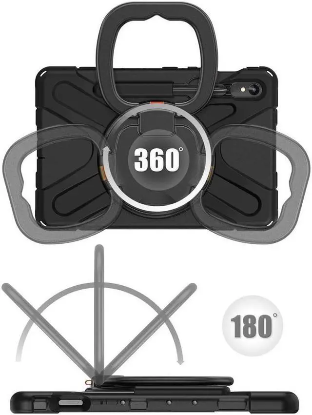 Alt view image 2 of 7 - Samsung Galaxy Tab S9 2023 / S8 2022 / S7 11 inch 2020 Case with S Pen Holder SM-X710/X716B/X718U/SM-X700/SM-706/SM-T870/SM-T875/SM-T878, Shockproof Protective Cover with Hand/Shoulder Strap, Stand