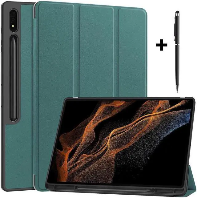 Main image of BONAEVER Protective Case for Samsung Galaxy Tab S10 Ultra 2024/ S9 Ultra 2023/ S8 Ultra 2022 14.6 Inch Folio Slim Stand Cover with with Pencil Holder Stylus Pen
