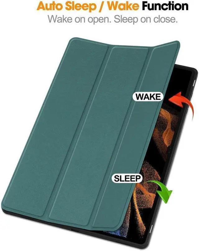 Alt view image 2 of 6 - BONAEVER Protective Case for Samsung Galaxy Tab S10 Ultra 2024/ S9 Ultra 2023/ S8 Ultra 2022 14.6 Inch Folio Slim Stand Cover with with Pencil Holder Stylus Pen