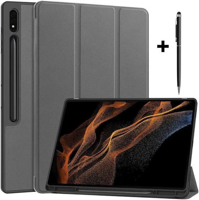 Main image of BONAEVER Protective Case for Samsung Galaxy Tab S10 Ultra 2024/ S9 Ultra 2023/ S8 Ultra 2022 14.6 Inch Folio Slim Stand Cover with with Pencil Holder Stylus Pen