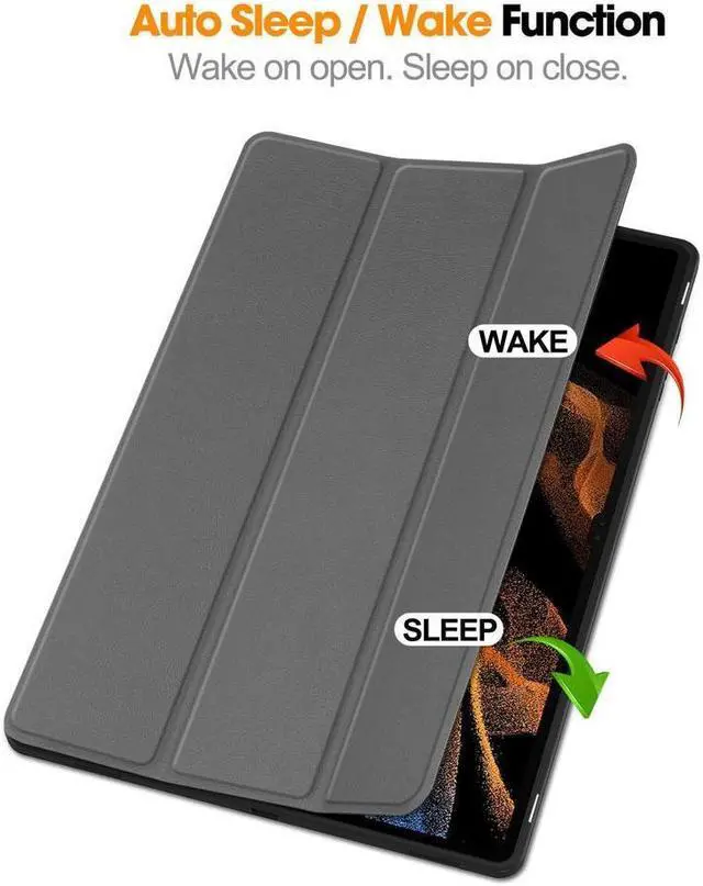 Alt view image 2 of 7 - BONAEVER Protective Case for Samsung Galaxy Tab S10 Ultra 2024/ S9 Ultra 2023/ S8 Ultra 2022 14.6 Inch Folio Slim Stand Cover with with Pencil Holder Stylus Pen