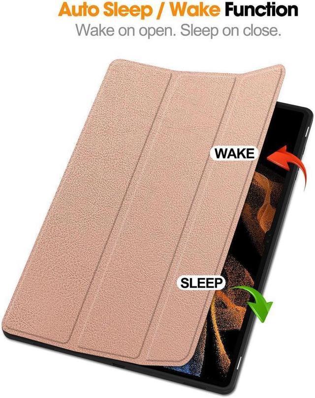 Alt view image 2 of 7 - BONAEVER Protective Case for Samsung Galaxy Tab S9 Ultra 14.6 inch 2023 SM-X910 SM-X916B SM-X918U Folio Slim Stand Cover with with Pencil Holder Stylus Pen
