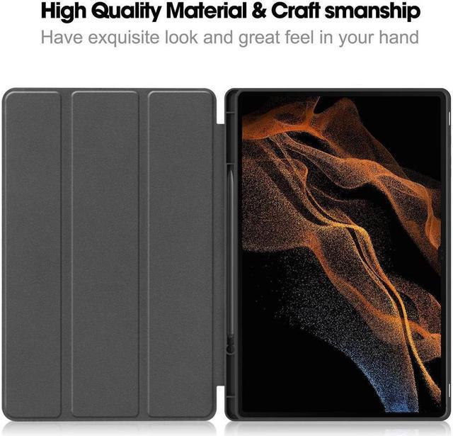 Alt view image 6 of 7 - BONAEVER Protective Case for Samsung Galaxy Tab S9 Ultra 14.6 inch 2023 SM-X910 SM-X916B SM-X918U Folio Slim Stand Cover with with Pencil Holder Stylus Pen