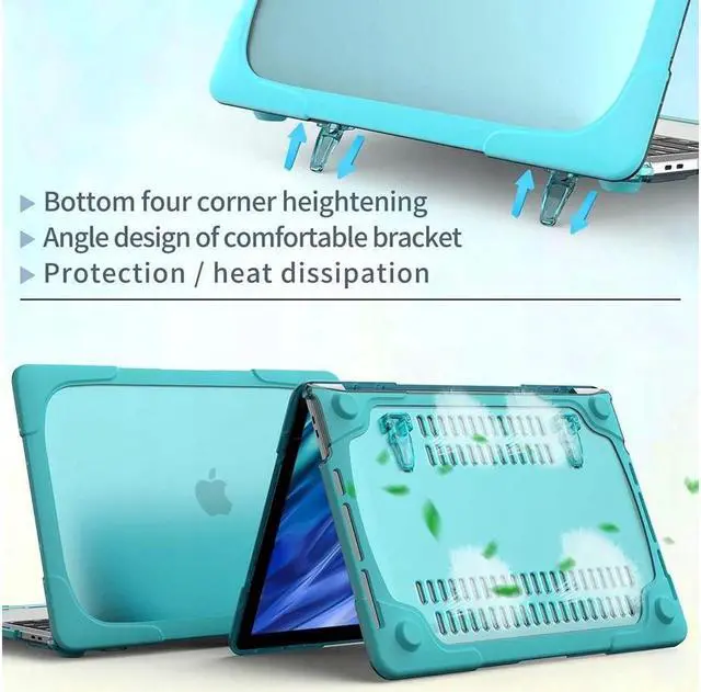Alt view image 6 of 7 - BONAEVER For MacBook Pro 13 Case 2019 2018 2017 2016 Release A2159 A1989 A1706 A1708 Plastic Hard Shell Shockproof Cover with Fold Stand and & Keyboard Cover