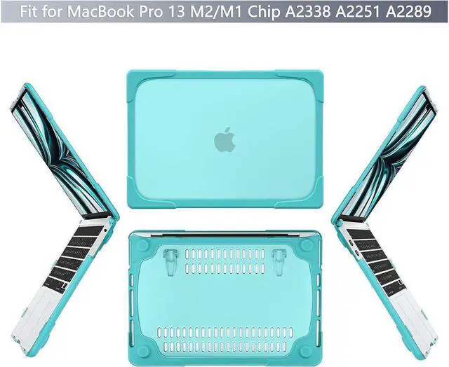 Alt view image 5 of 7 - BONAEVER For MacBook Pro 13 inch Case 2022 2020 Release Model A2338 M2 M1 A2289 A2251 Plastic Hard Shell Shockproof Cover with Fold Stand and & Keyboard Cover