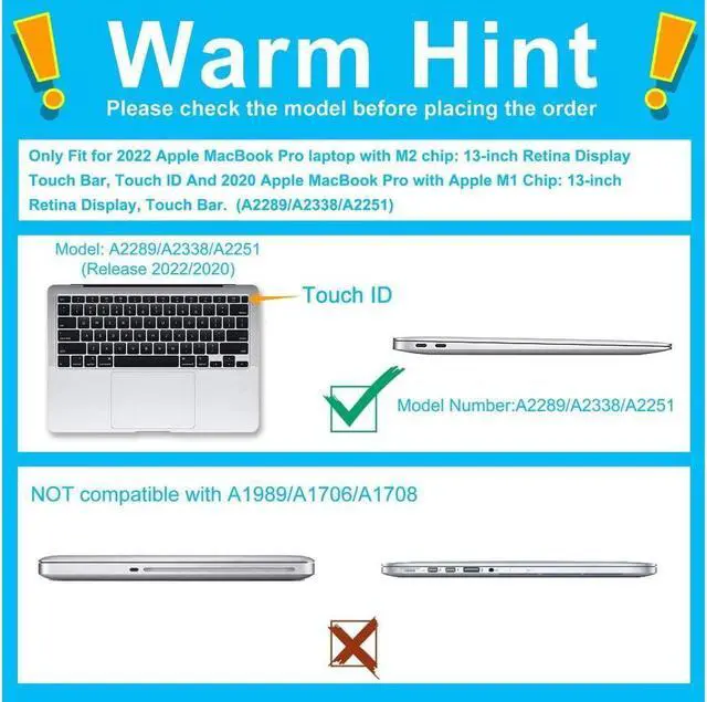 Alt view image 2 of 7 - BONAEVER For MacBook Pro 13 inch Case 2022 2020 Release Model A2338 M2 M1 A2289 A2251 Plastic Hard Shell Shockproof Cover with Fold Stand and & Keyboard Cover