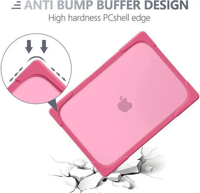 Alt view image 4 of 7 - BONAEVER For MacBook Pro 13 inch Case 2022 2020 Release Model A2338 M2 M1 A2289 A2251 Plastic Hard Shell Shockproof Cover with Fold Stand and & Keyboard Cover