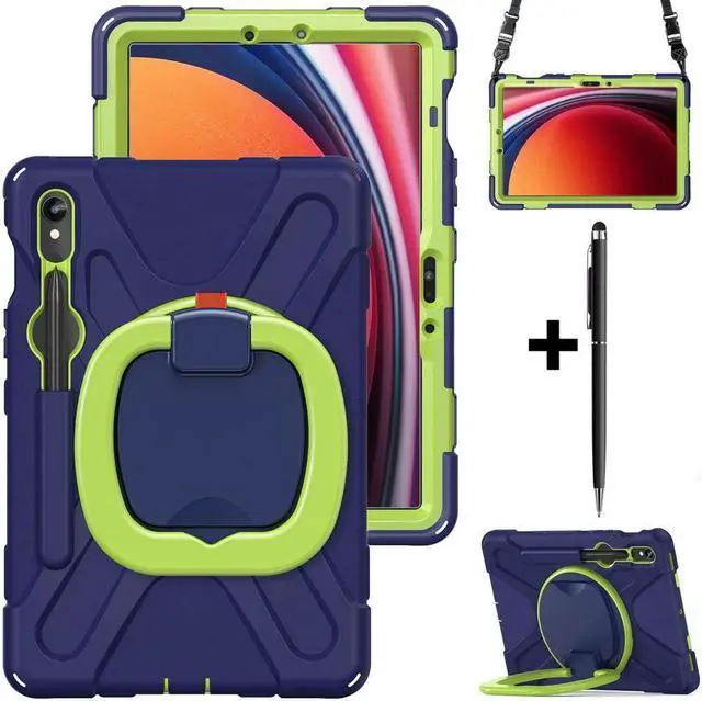 Main image of Samsung Galaxy Tab S9  2023 / S8 2022 / S7 11 inch 2020 Case with S Pen Holder SM-X710/X716B/X718U/SM-X700/SM-706/SM-T870/SM-T875/SM-T878, Shockproof Protective Cover with Hand/Shoulder Strap, Stand