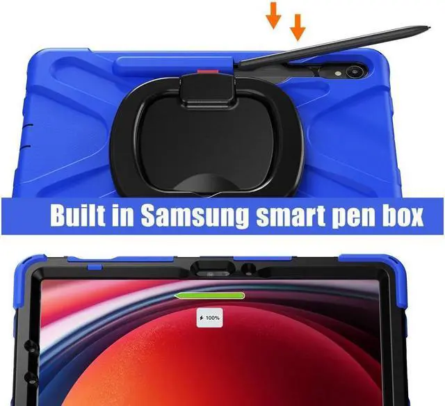 Alt view image 6 of 7 - BONAEVER Case for Samsung Galaxy Tab S10 FE 10.9" 2025/S9 FE 10.9 Inch/ S9 11 Inch 2023/S8 11 inch 2022/S7 2020 11" with S Pen Holder Shockproof Protective Cover with Hand/Shoulder Strap Stand