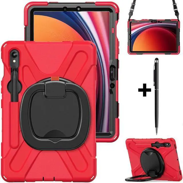 Main image of Samsung Galaxy Tab S9 2023 / S8 2022 / S7 11 inch 2020 Case with S Pen Holder SM-X710/X716B/X718U/SM-X700/SM-706/SM-T870/SM-T875/SM-T878, Shockproof Protective Cover with Hand/Shoulder Strap, Stand