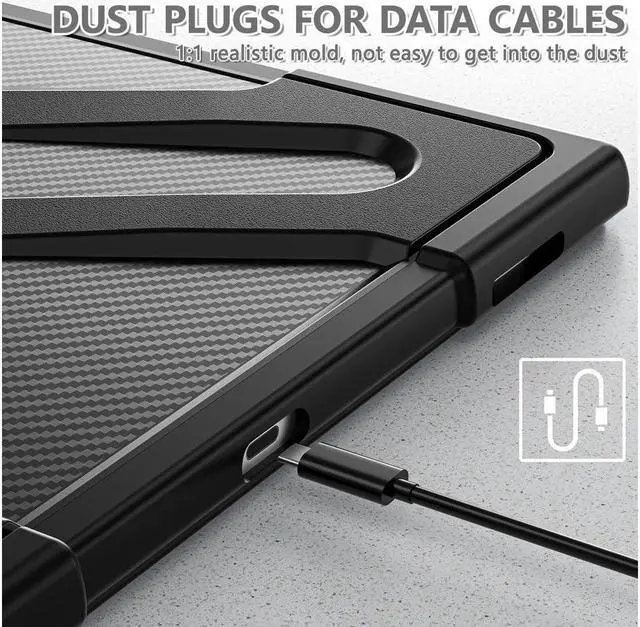 Alt view image 2 of 7 - BONAEVER Protective Case for Samsung Galaxy Tab S8 Ultra 14.6 inch SM-X900 SM-X906 Shockproof Cover with Stand and & Shoulder Strap Pen Holder