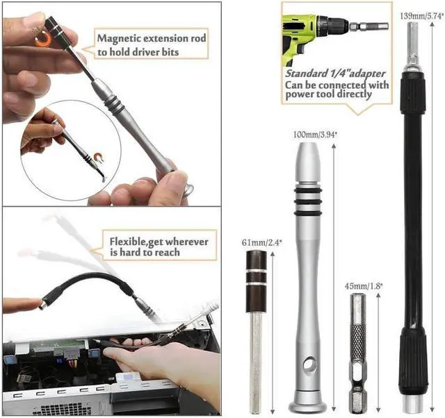 Alt view image 3 of 7 - BONAEVER Precision Screwdriver Set 60 in 1 Magnetic Driver Kit with 56 Mini Multi Bit Sets Professional Repair Tool Kit for Iphone Ipad Macbook PC Laptop PS4 Xbox Watches Smartphones