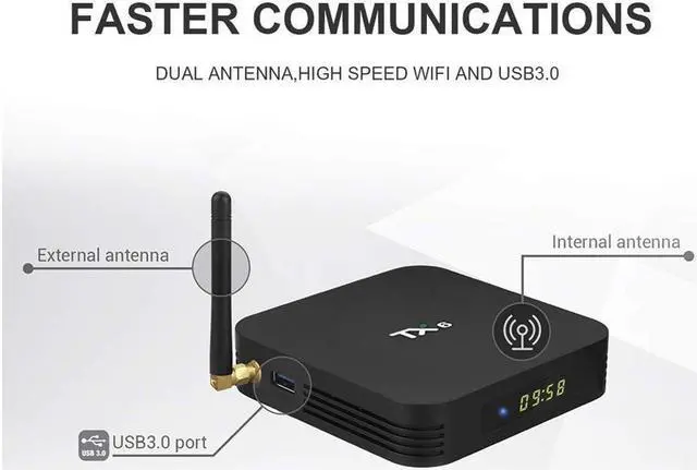Alt view image 3 of 6 - BONAEVER Android 9.0 TV Box Android Box 4GB DDR3 64GB ROM BT5.0 Dual WiFi 2.4Ghz + 5Ghz Quad Core 1080p 4K HDR Smart TV Media Box