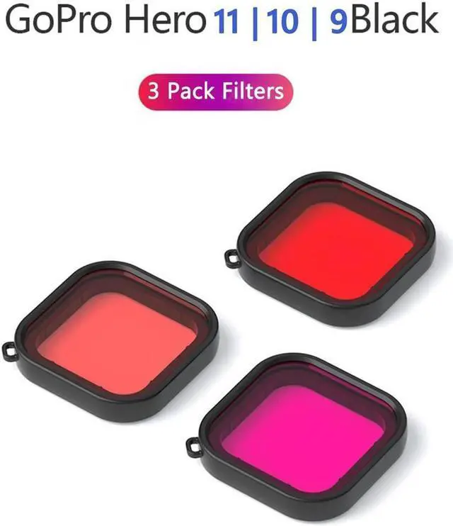 Alt view image 2 of 6 - BONAEVER Waterproof Housing for GoPro Hero 12 Black / Hero 11 Black / Hero 10 Black / Hero 9 Black Protective 60m Underwater Dive Case Shell with 3 Pack Filters 12 PCS Anti- Fog Inserts