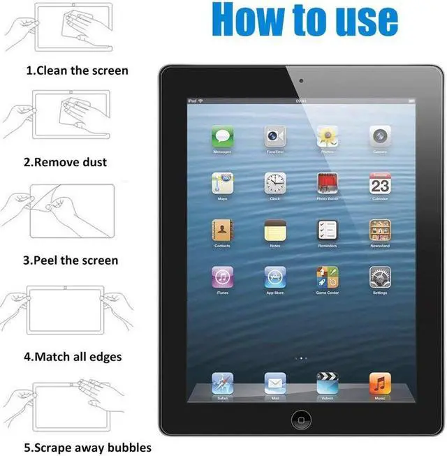 Alt view image 6 of 7 - BONAEVER For iPad 2 3 4 Glass Screen Protector Film 9H HD Premium Tempered Glass Screen Protector for Apple iPad 2 / iPad 3 / iPad 4