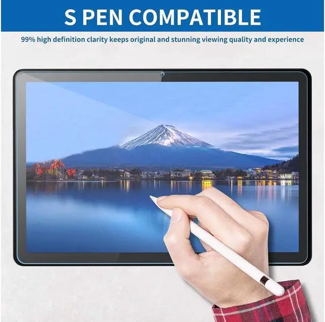 Alt view image 5 of 7 - BONAEVER [2-Pack] Screen Protector for Lenovo Tab M10 10.1 inch 2019/2018 Model TB-X605F/TB-X605L/TB-X505F/TB-X505L Tempered Glass Screen Protector Film S Pen Compatible Anti-Fingerprint Anti-Scratch
