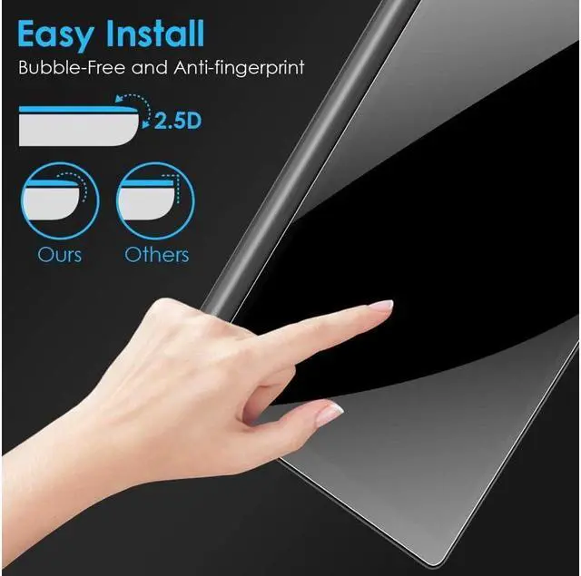 Alt view image 4 of 7 - BONAEVER [2-Pack] Screen Protector for Lenovo Yoga Smart Tab YT-X705 / Lenovo Yoga Tab 5 10.1 Inch 2019 YT-X705F Tempered Glass Screen Protector Film S Pen Compatible Anti-Fingerprint Anti-Scratch