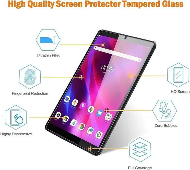 Alt view image 3 of 7 - [2 Pack] Screen Protector for Lenovo Tab M8 Gen 4th 2023 / Gen 3 2022 / Tab M8 HD LTE 2021/Tab M8 HD/Smart Tab M8/Tab M8 FHD 2019, Tempered Glass Film Guard for M8 8 Inch 9H Hardness, Bubble-free