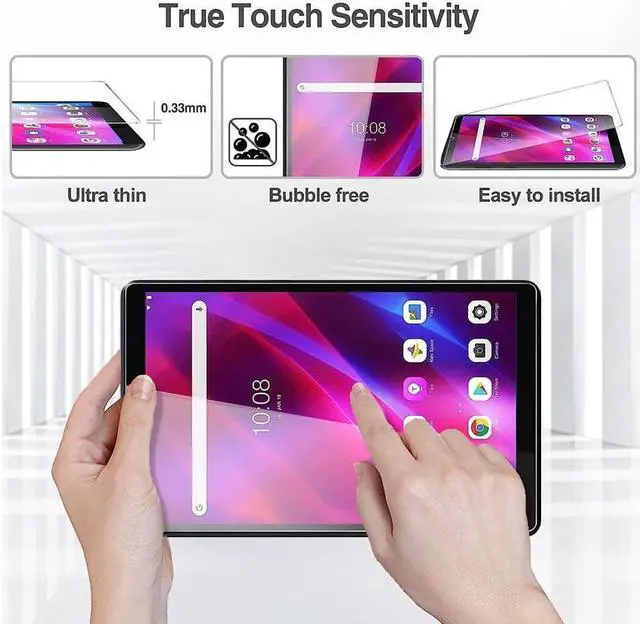 Alt view image 5 of 7 - [2 Pack] Screen Protector for Lenovo Tab M8 Gen 4th 2023 / Gen 3 2022 / Tab M8 HD LTE 2021/Tab M8 HD/Smart Tab M8/Tab M8 FHD 2019, Tempered Glass Film Guard for M8 8 Inch 9H Hardness, Bubble-free