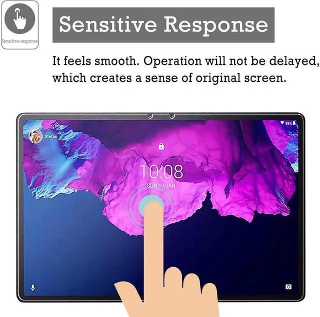 Alt view image 6 of 7 - [2-Pack] Screen Protector for Lenovo Tab P11 Pro 11.5 inch 2020 TB-J706F / TB-J706L Tempered Glass Screen Protector Film, S Pen Compatible, Anti-Fingerprint, Anti-Scratch