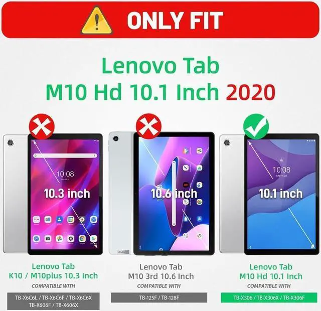 Alt view image 2 of 7 - [2-Pack] Screen Protector for Lenovo Tab M10 HD Case 2nd Gen 10.1 Inch 2020 TB-X306 TB-X306F TB-X306X Tempered Glass Screen Protector Film, S Pen Compatible, Anti-Fingerprint, Anti-Scratch