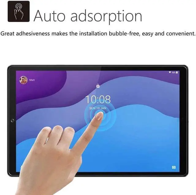 Alt view image 5 of 7 - [2-Pack] Screen Protector for Lenovo Tab M10 HD Case 2nd Gen 10.1 Inch 2020 TB-X306 TB-X306F TB-X306X Tempered Glass Screen Protector Film, S Pen Compatible, Anti-Fingerprint, Anti-Scratch