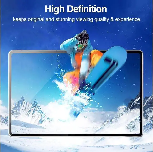 Alt view image 5 of 7 - [2-Pack] Screen Protector for Lenovo Tab P12 Pro 12.6 Inch 2021 TB-Q706F / TB-Q706Z Tempered Glass Screen Protector Film, S Pen Compatible, Anti-Fingerprint, Anti-Scratch