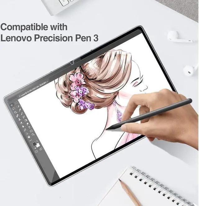 Alt view image 7 of 7 - [2-Pack] Screen Protector for Lenovo Tab P12 Pro 12.6 Inch 2021 TB-Q706F / TB-Q706Z Tempered Glass Screen Protector Film, S Pen Compatible, Anti-Fingerprint, Anti-Scratch