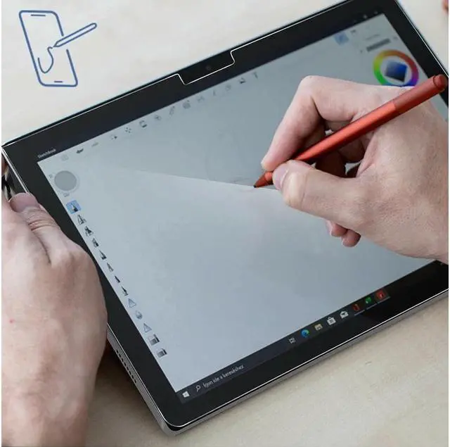 Alt view image 4 of 7 - BONAEVER [2-Pack] Screen Protector for Lenovo Yoga Pad Pro 13 Inch 2021 Model YT-K606 YT-K606F Tempered Glass Screen Protector Film S Pen Compatible Anti-Fingerprint Anti-Scratch