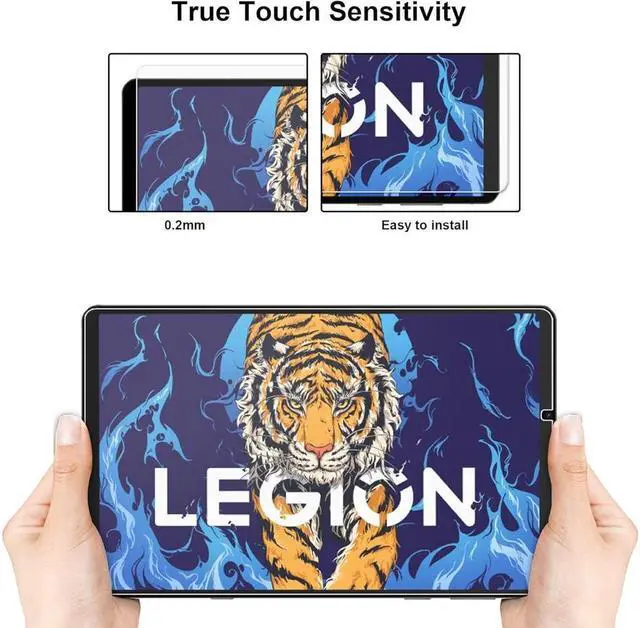 Alt view image 4 of 7 - BONAEVER [2-Pack] Screen Protector for Lenovo Legion Y700 8.8 inch Tempered Glass Screen Protector Film S Pen Compatible Anti-Fingerprint Anti-Scratch