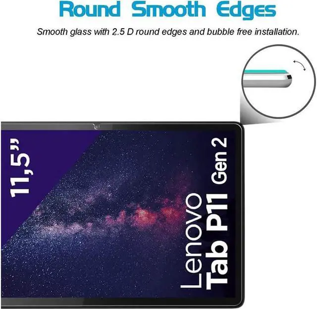 Alt view image 2 of 7 - [2-Pack] Screen Protector for Lenovo Tab P11 2nd Gen/Xiaoxin Pad Plus 11.5 inch 2023, TB-350FU/TB-350XU/TB-350XC Tempered Glass Screen Protector Film, S Pen Compatible, Anti-Fingerprint, Anti-Scratch
